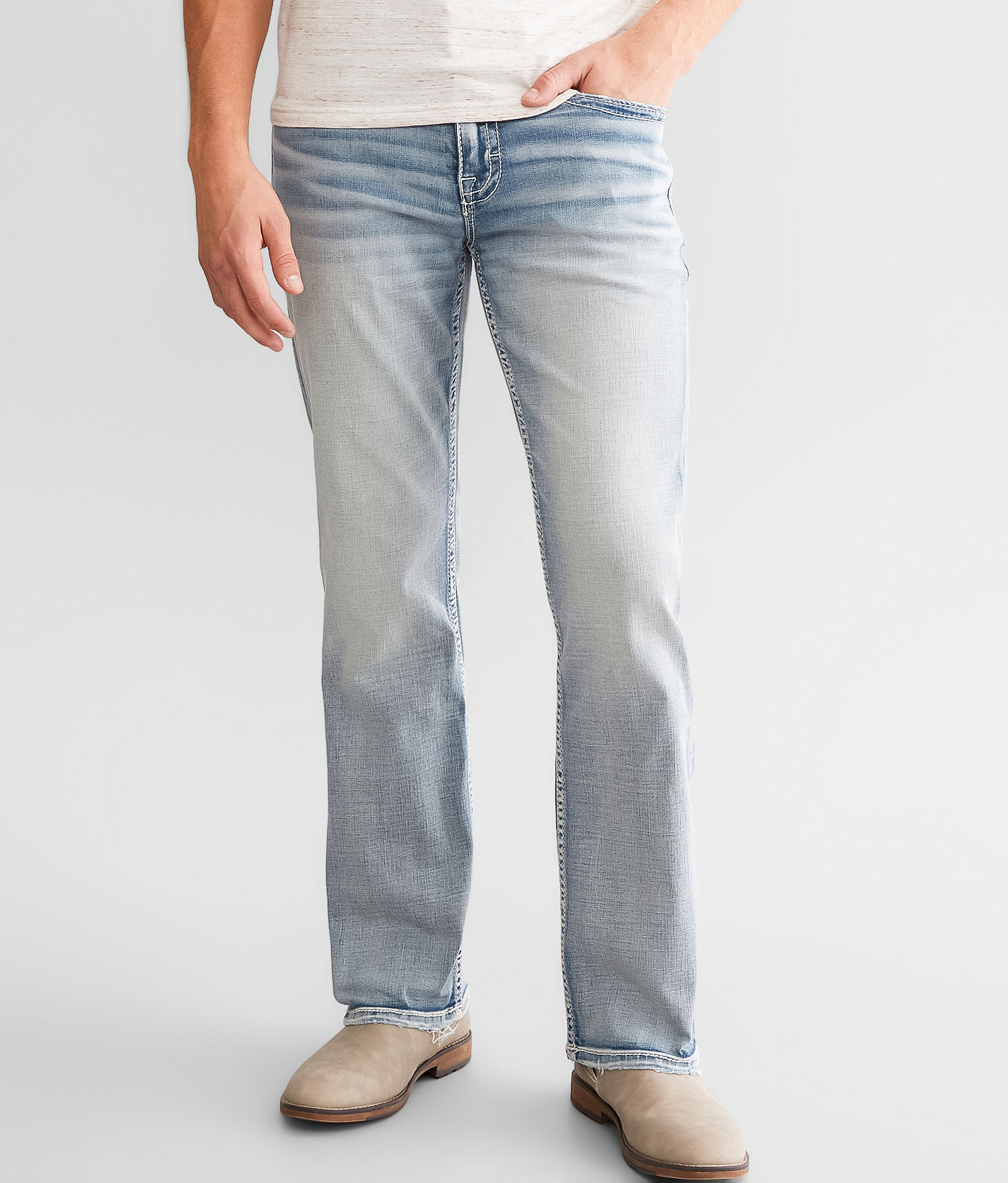 Miss Me Pieced Abstract Bootcut