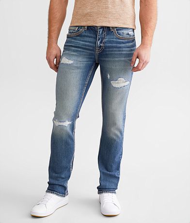 Frontwalk Men Ripped Skinny Jeans Distressed Destroyed Slim Fit