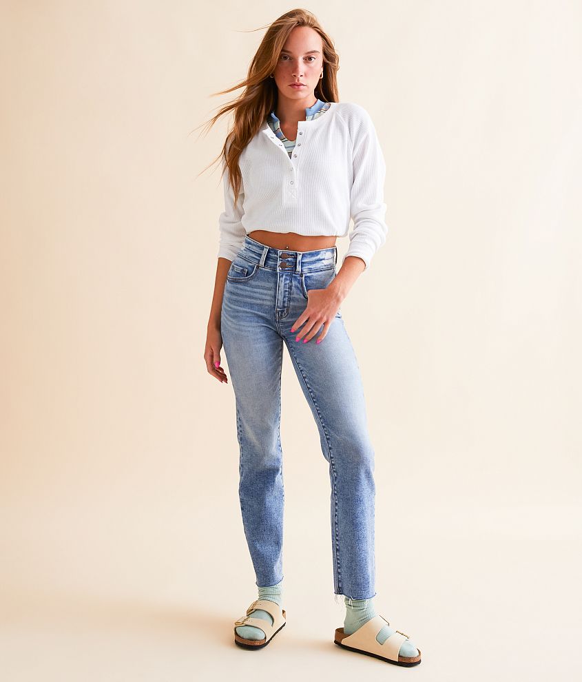 BKE Billie Cropped Straight Stretch Jean front view