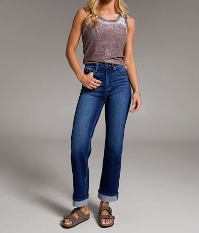 BKE Parker Cropped Straight Stretch Jean front view
