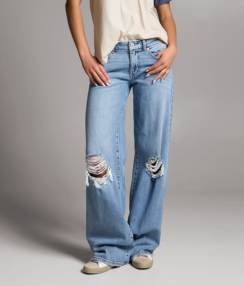 Taylor Low Slung Wide Leg Stretch Jean