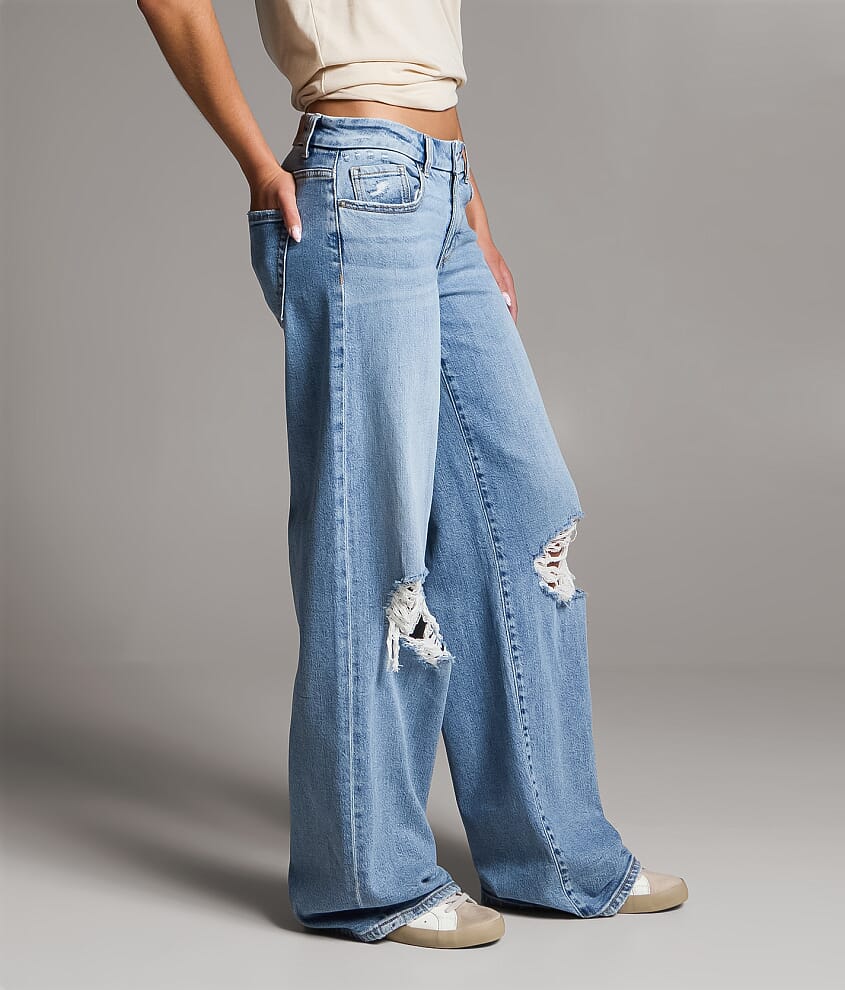 Taylor Low Slung Wide Leg Stretch Jean