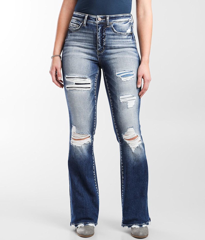 BKE Parker High Rise Flare Stretch Jean front view