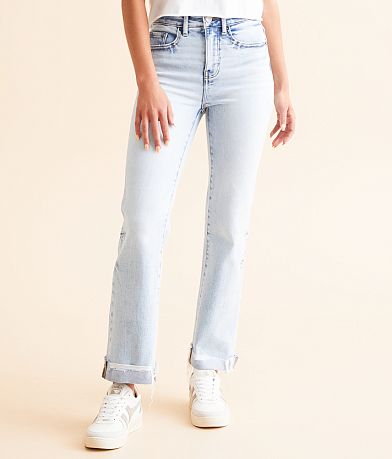 BKE Billie Cropped Straight Stretch Cuffed Jean front view