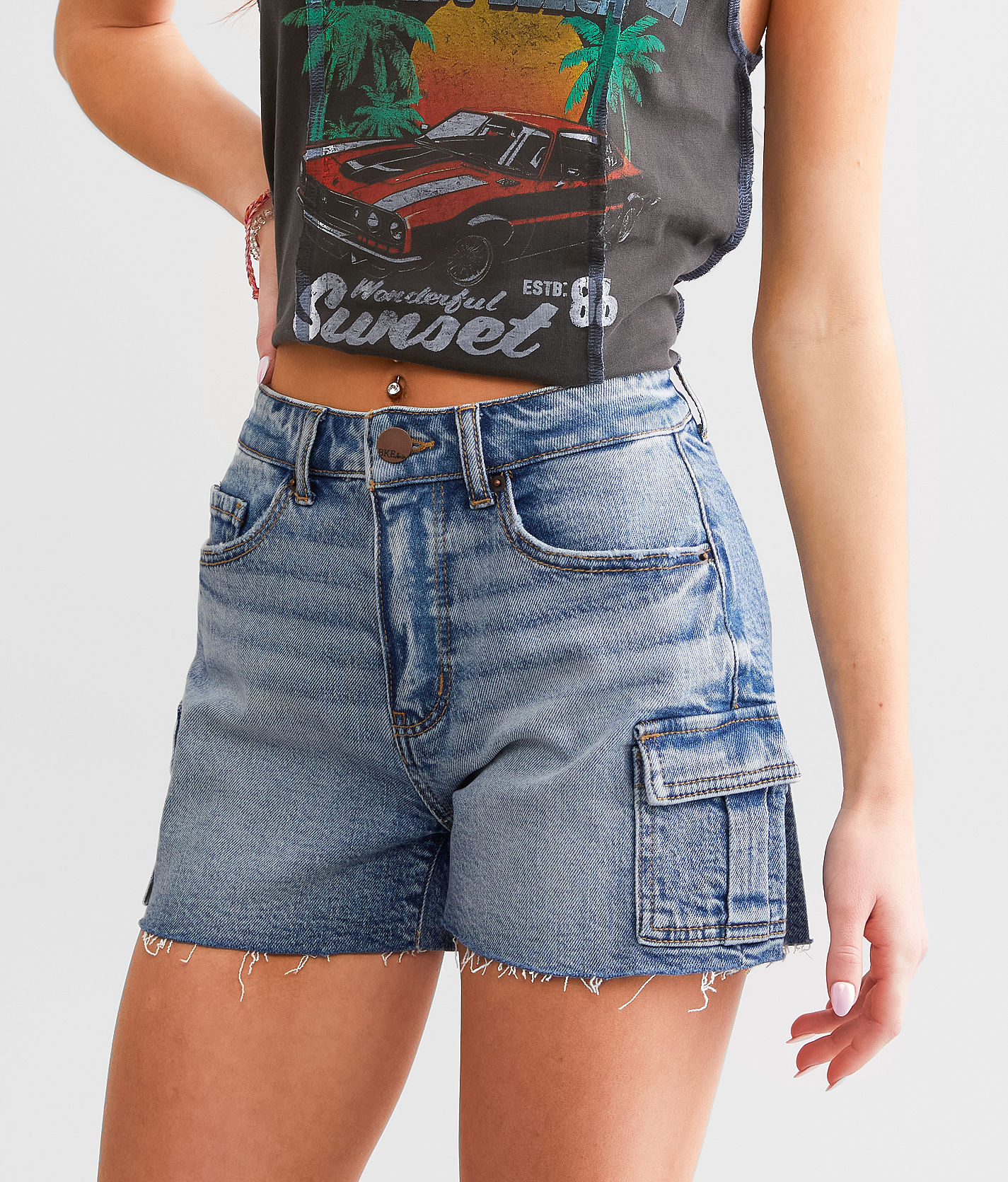 BKE Billie Stretch Cargo Short - Women's Shorts in Holtz | Buckle