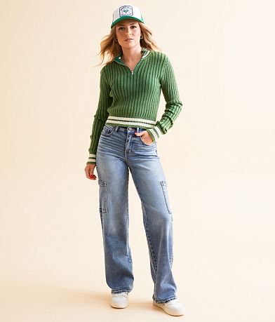 BKE Billie Cargo Wide Leg Stretch Jean misc detail 2 view