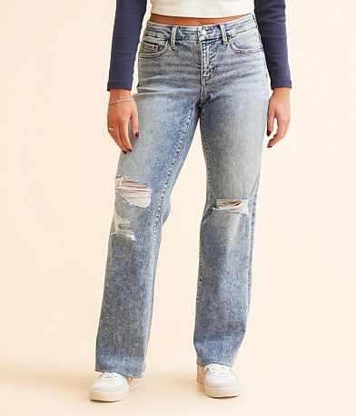 BKE Payton Wide Leg Stretch Jean front view
