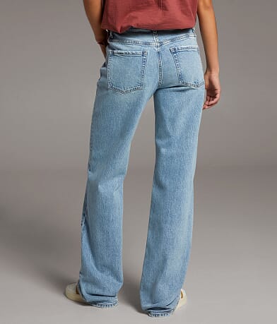 BKE Taylor Low Slung Baggy Wide Leg Stretch Jean back view