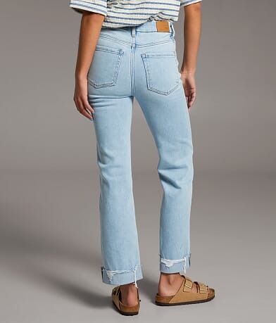 BKE Billie Cropped Straight Stretch Cuffed Jean back view