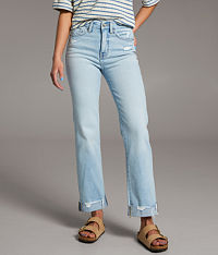Billie Cropped Straight Stretch Cuffed Jean