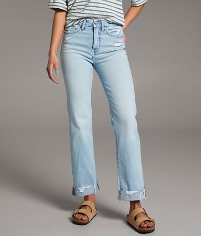 BKE Billie Cropped Straight Stretch Cuffed Jean front view