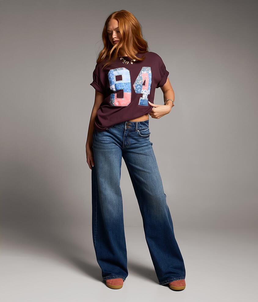 Taylor Low Slung Baggy Wide Leg Stretch Jean