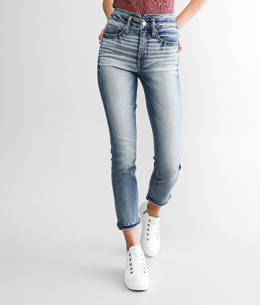 BKE Billie Ankle Straight Stretch Cuffed Jean front view