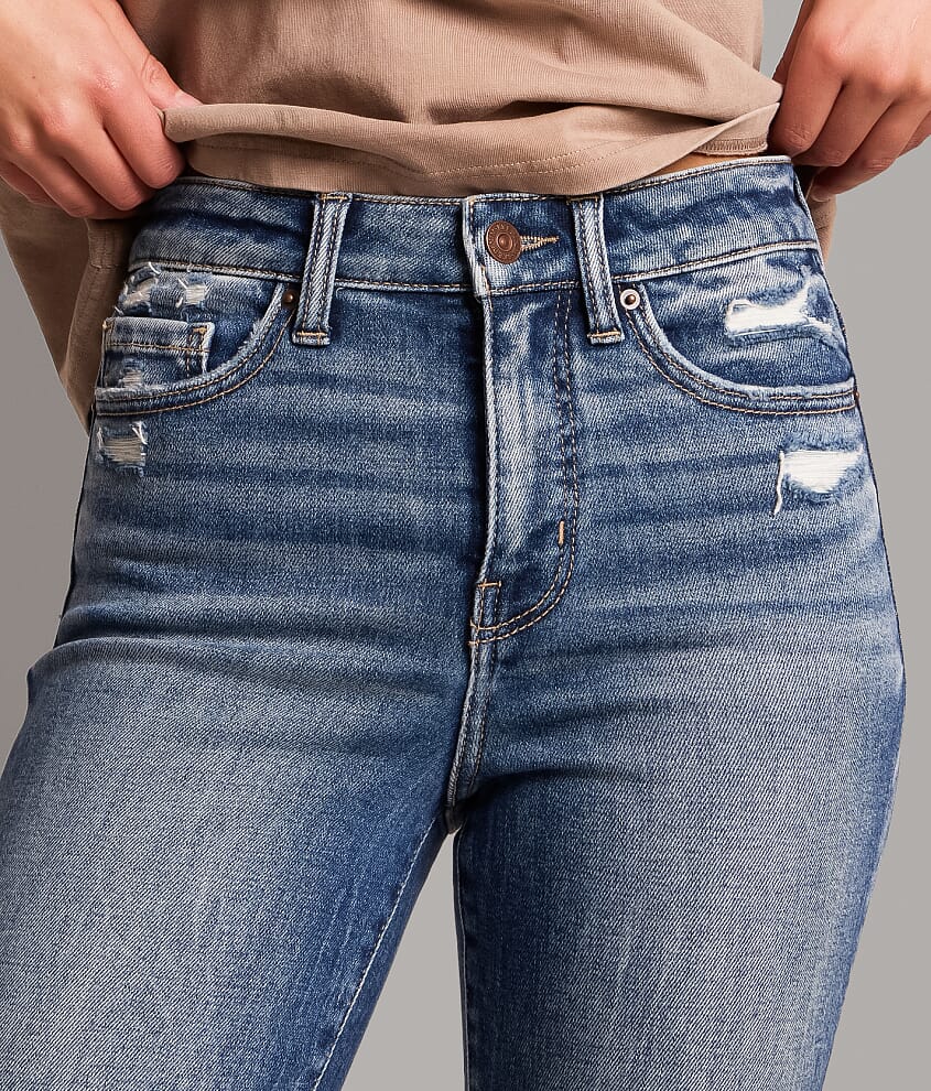 Billie Cropped Straight Stretch Cuffed Jean