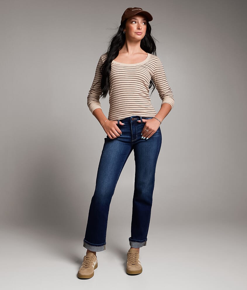 Payton Cropped Straight Stretch Jean