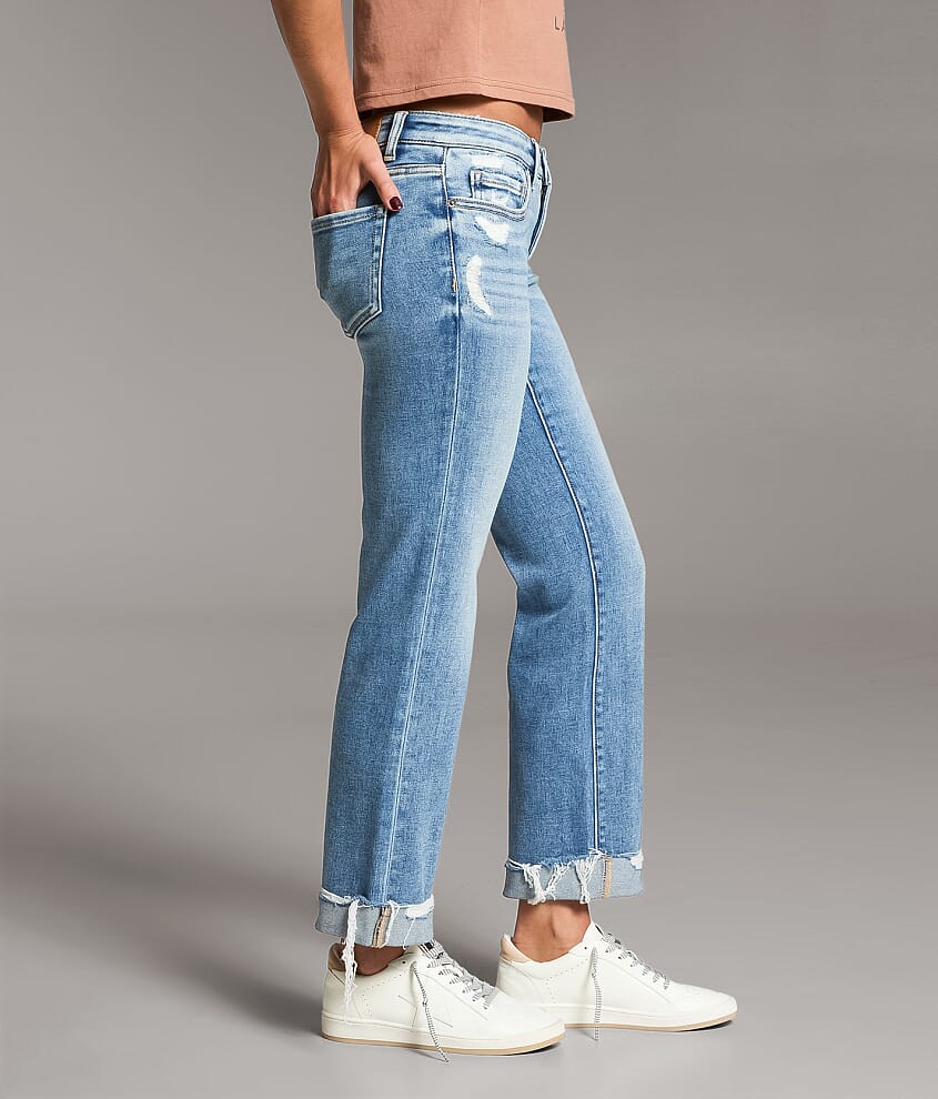 Stella Cropped Straight Stretch Cuffed Jean