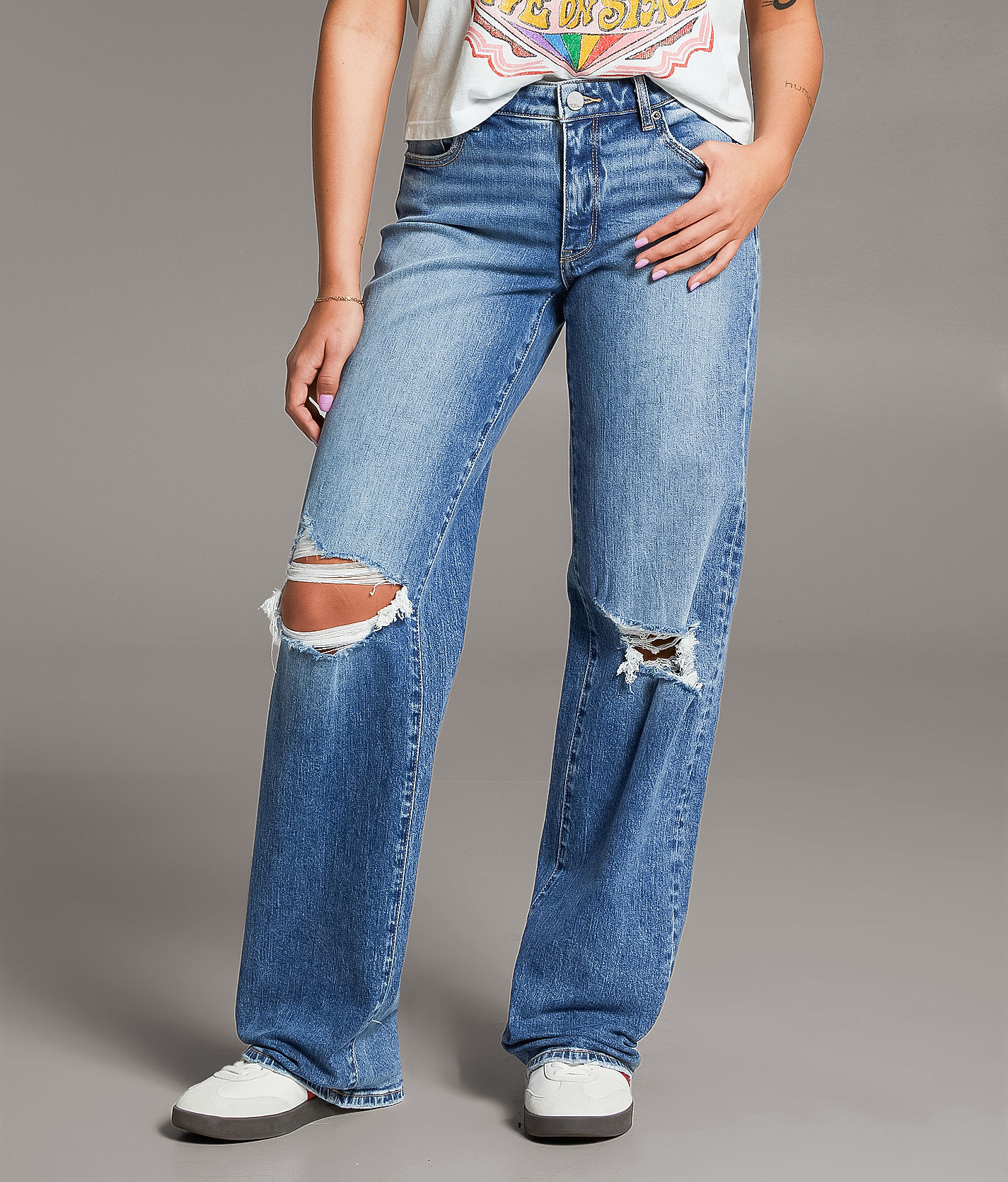 BKE Payton Wide Leg Stretch Jean - Women's Jeans in Hixon