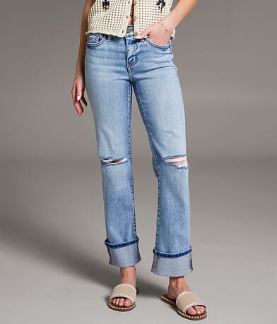 BKE Andi Cropped Straight Stretch Jean front view
