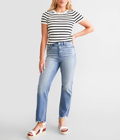 BKE Parker Cropped Straight Stretch Jean front view
