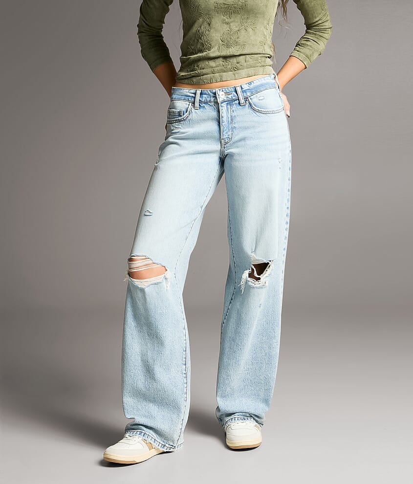 Taylor Low Slung Baggy Wide Leg Stretch Jean