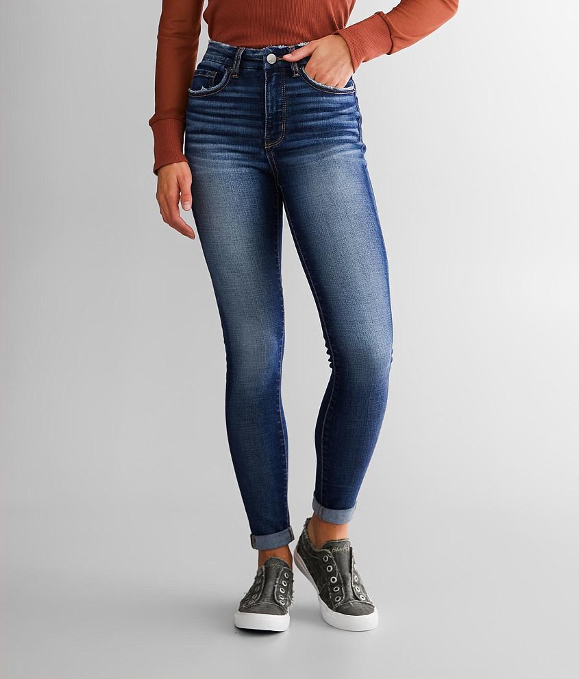 Buckle high clearance rise jeans