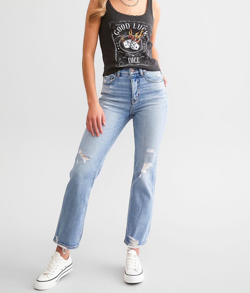 BKE Billie Cropped Straight Stretch Jean front view