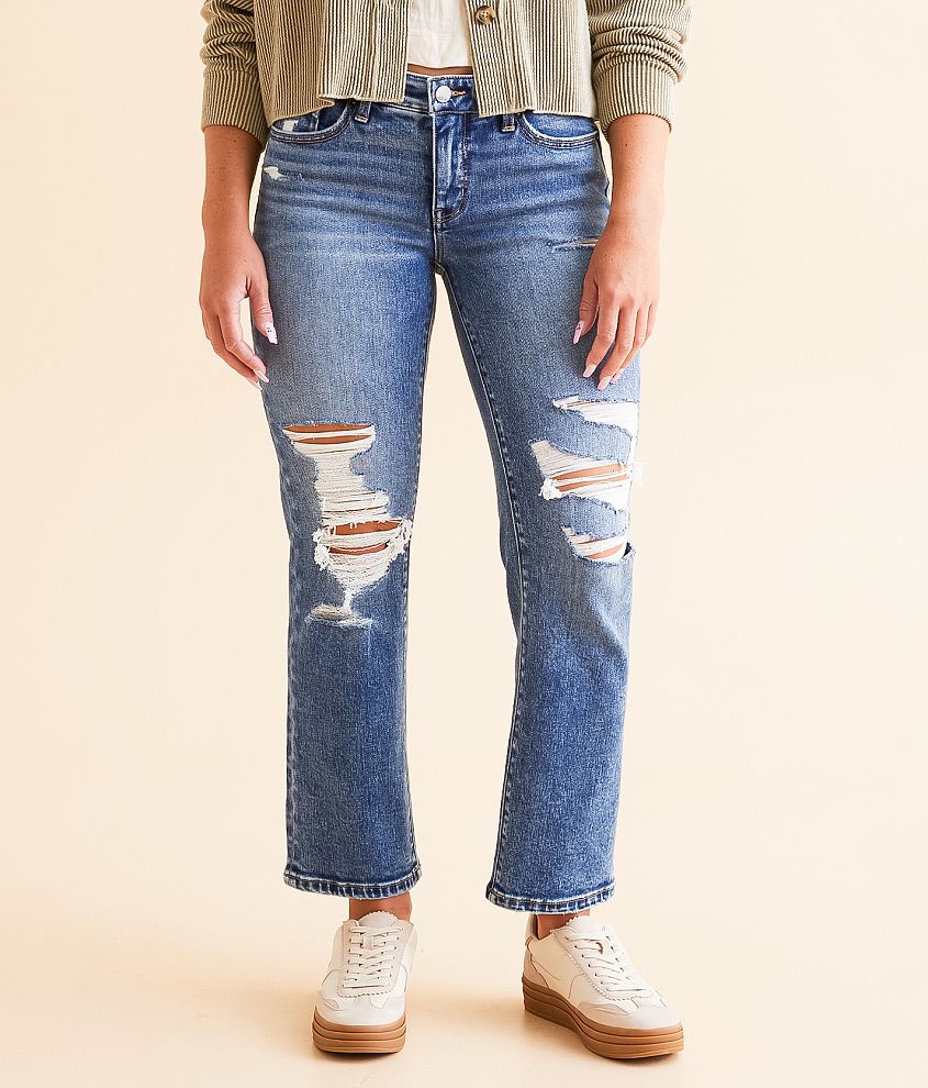 BKE Payton Cropped Straight Stretch Jean front view