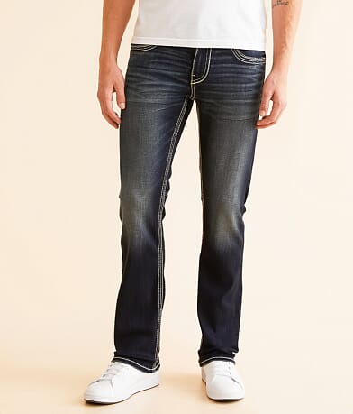 Buckle Black Three Straight Stretch Jean front view