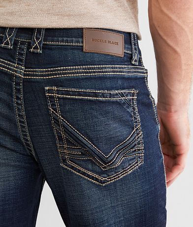 Buckle Black Nine Boot Stretch Jean back pocket view