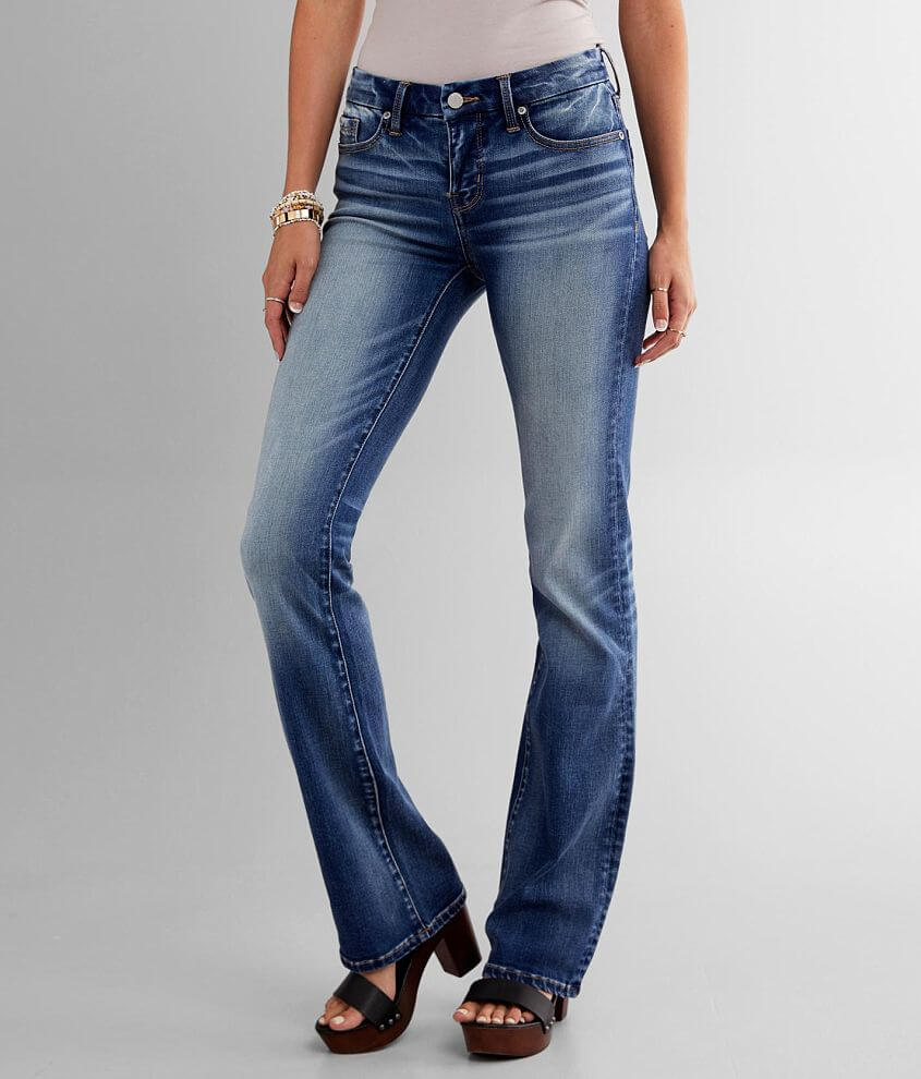 black bootleg jeans