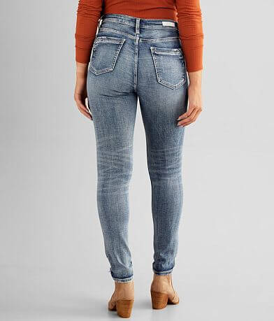 Buckle Black Curvy Skinny Jean back view