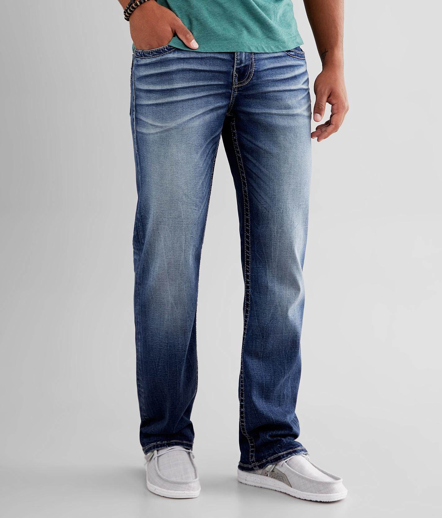 mens buckle black jeans