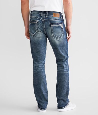 Buckle Black Three Straight Stretch Jean BACK