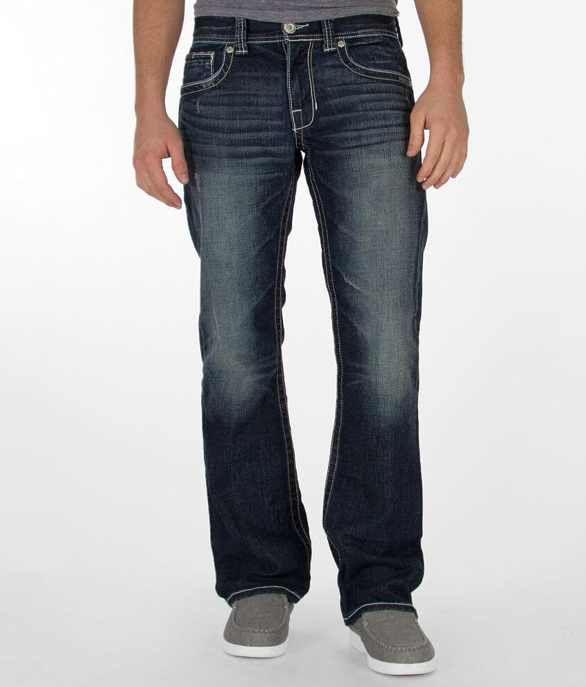 Buckle Black Three Straight Stretch Jean front view