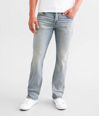 Buckle Black Three Straight Stretch Jean front view