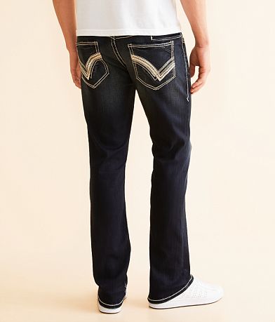 Buckle Black Three Straight Stretch Jean back view