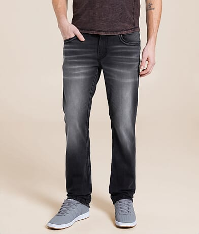 Buckle Black Three Straight Stretch Jean front view