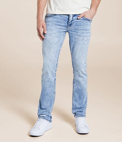 Buckle Black Three Straight Stretch Jean front view