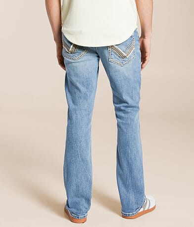 Buckle Black Vintage Three Boot Stretch Jean back view