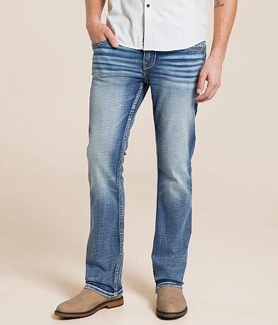 Buckle Black Three Straight Stretch Jean front view