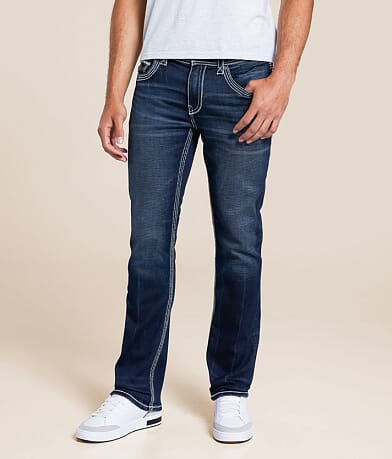 Buckle Black Three Straight Stretch Jean front view