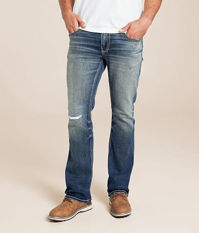 Buckle Black Vintage Three Boot Stretch Jean front view