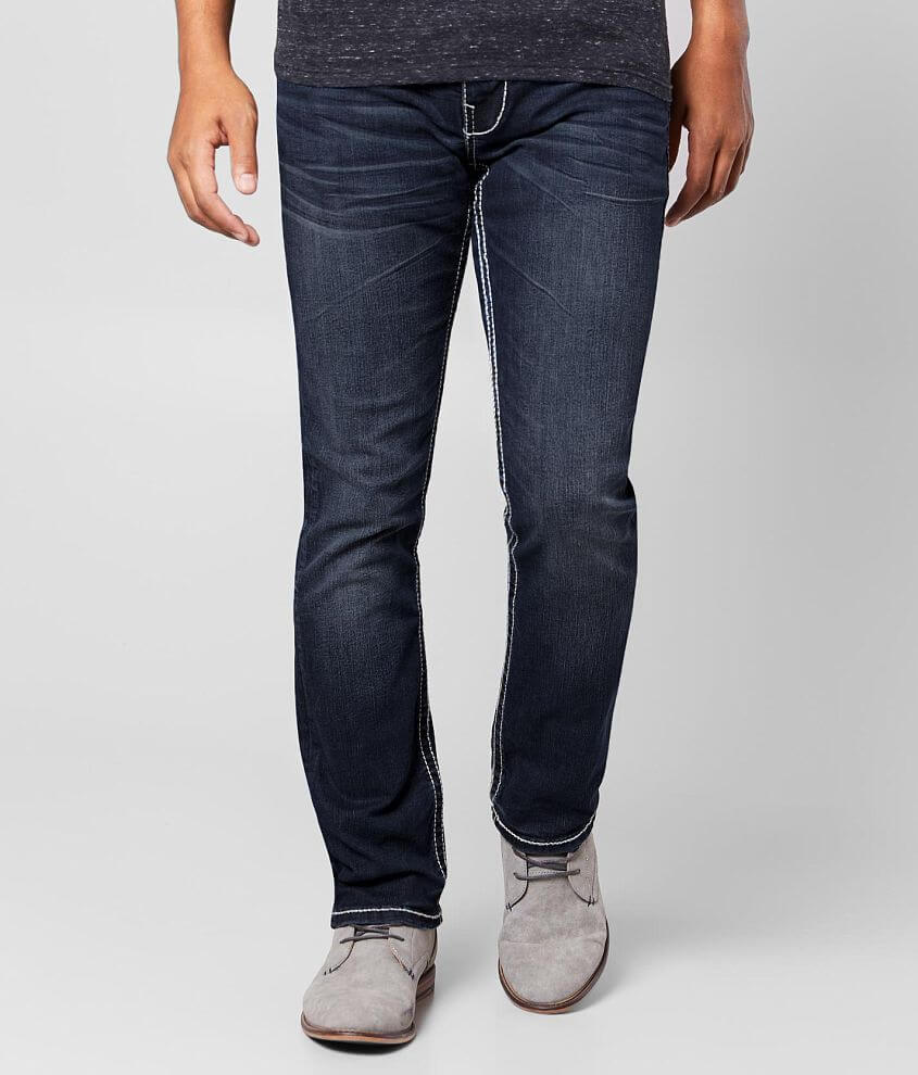 Buckle Black Three Straight Stretch Jean front view