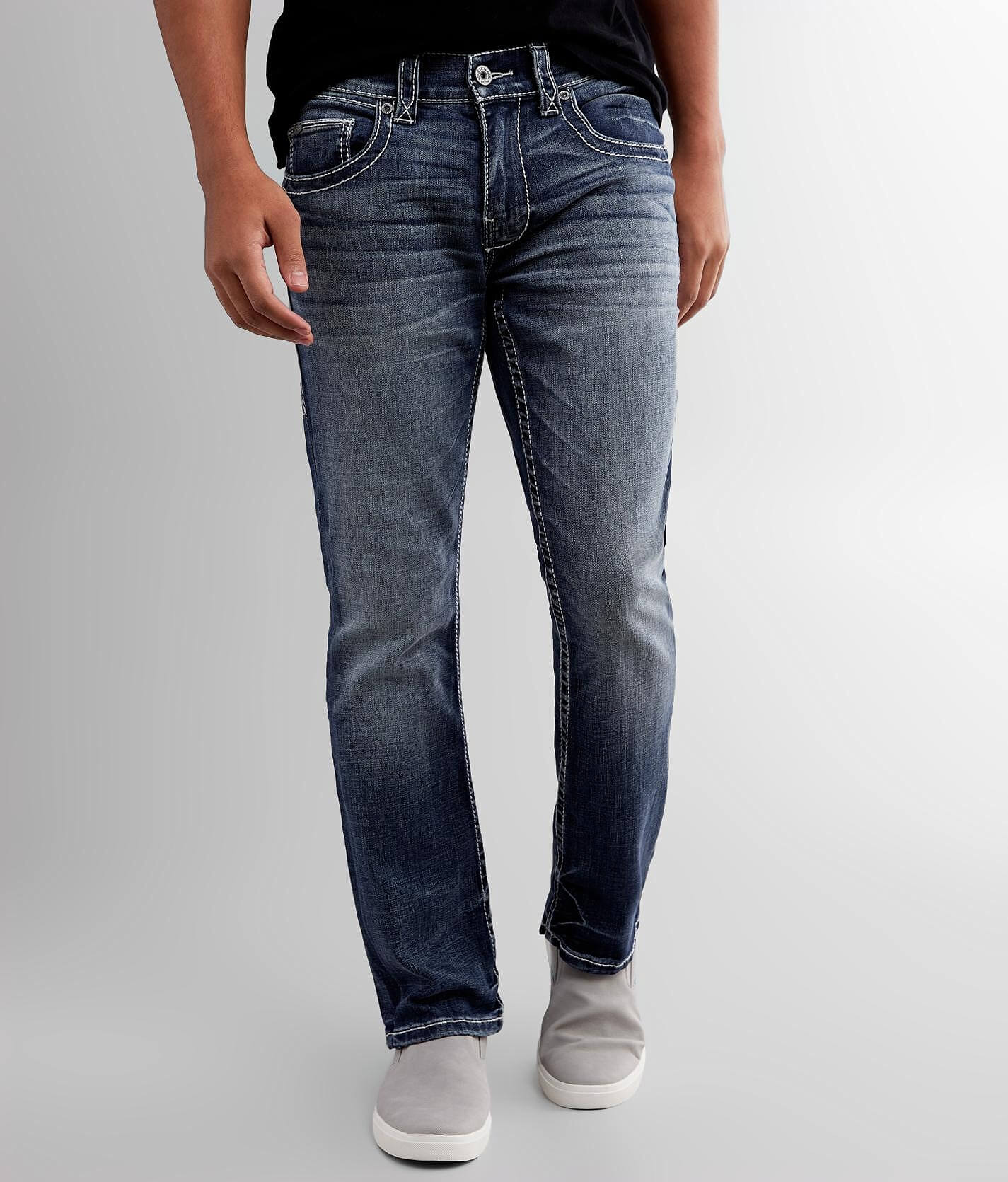 buckle bootcut jeans