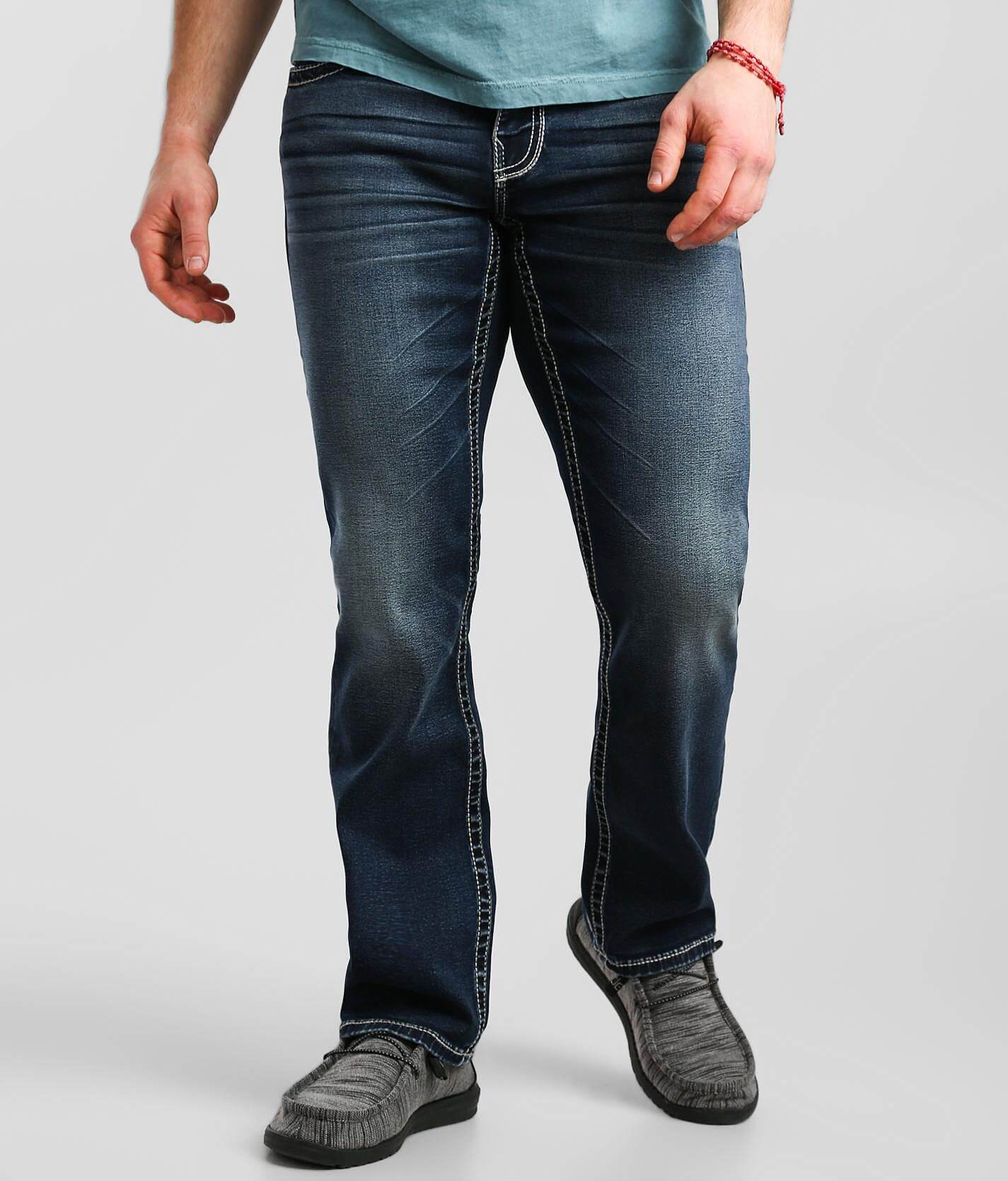 mens buckle black jeans