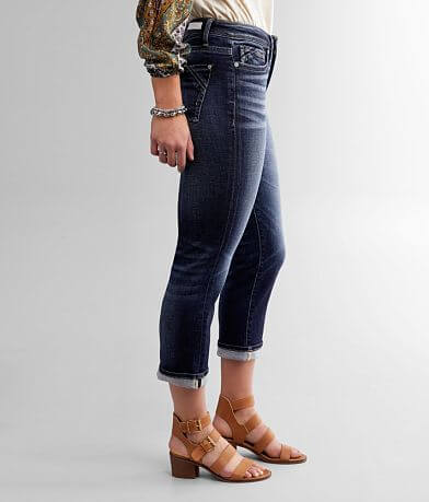 Buckle Black Curvy Mid-Rise Cuffed Stretch Capri Jean FULL_LEFT_SIDE