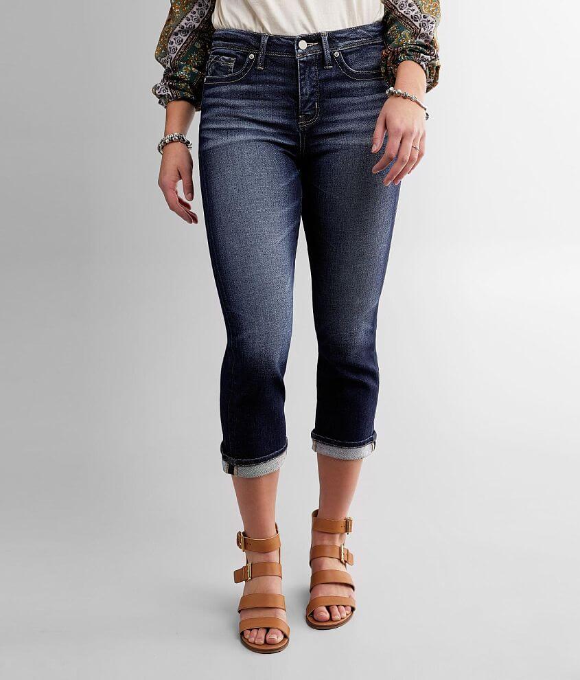 Curvy Mid-Rise Cuffed Stretch Capri Jean - thumbnail 3