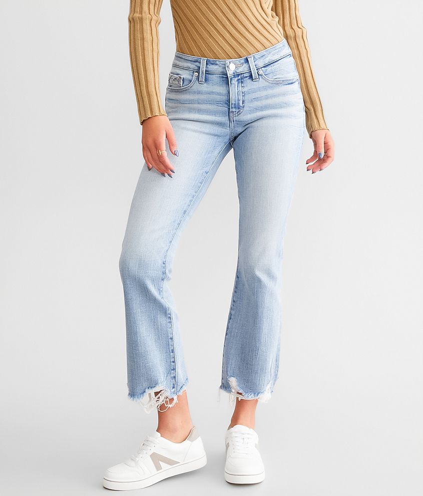 Cropped skinny hot sale flare jeans