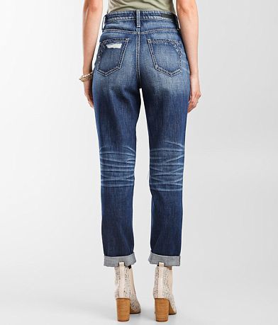 Buckle Black Mom Jean back view