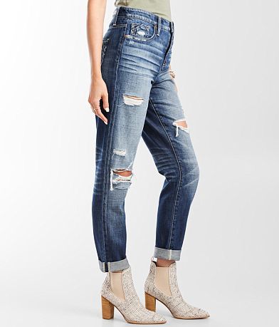 Buckle Black Mom Jean full right side view